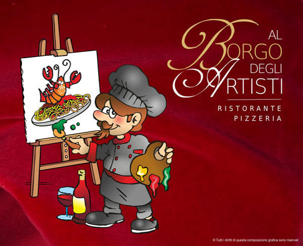 kikom studio grafico foligno perugia umbria bastia umbra ristorante pizzeria al borgo degli artisti specilità pesce